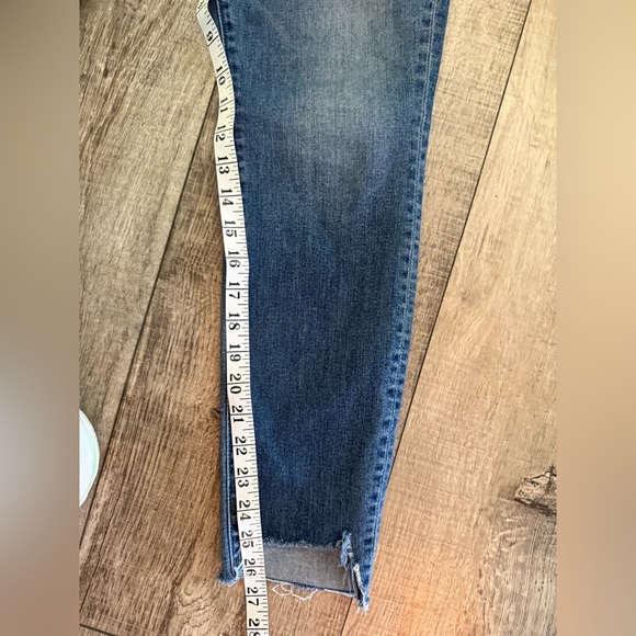 Mother Jeans The Looker Ankle Fray Jeans Size 29 Medium Wash Mid Rise - Picture 7 of 13